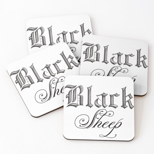 Item preview, Black Sheep Typography Art Sticker designed and sold by DeavenKaiserArt.