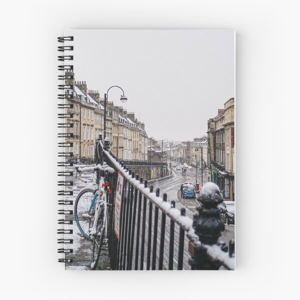 Item preview, Photography of Walcot Place and London Road in snowy cotswold city Bath, somerset, UK  designed and sold by Rowena Ko.