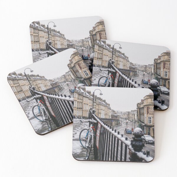 Item preview, Photography of Walcot Place and London Road in snowy cotswold city Bath, somerset, UK  designed and sold by Rowena Ko.