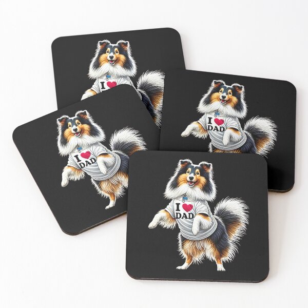 Item preview, Shetland Sheepdog Dad I Love Dad Shetland Sheepdog Lover designed and sold by Kimberley King Art  King Art.