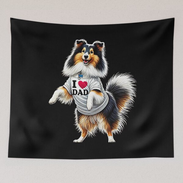 Item preview, Shetland Sheepdog Dad I Love Dad Shetland Sheepdog Lover designed and sold by Kimberley King Art  King Art.