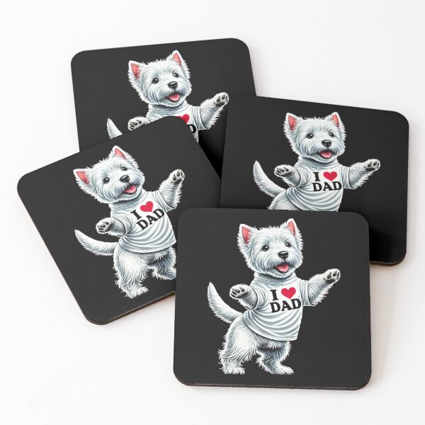 Item preview, West Highland White Terrier Dad I Love Dad West Highland White Terrier Lover designed and sold by Kimberley King Art  King Art.