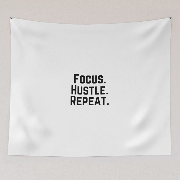 Item preview, Focus, Hustle, Repeat - Motivational quote designed and sold by Naquo.