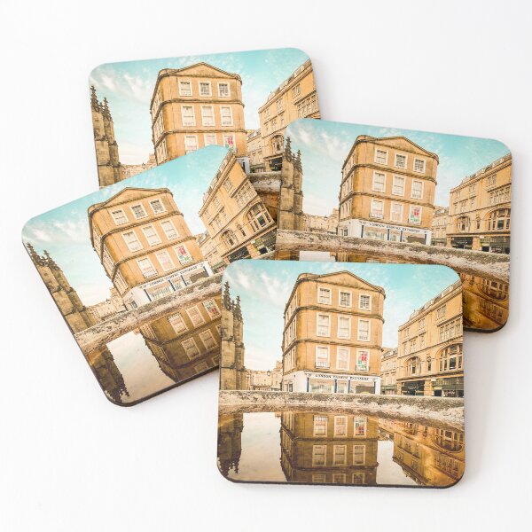 Item preview, Photography of Reflection of Cheap Street in early morning cotswold city Bath, somerset, UK  designed and sold by Rowena Ko.
