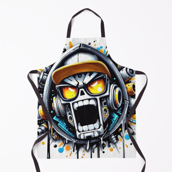 Item preview, Cyberpunk Mecha Skull - High-Tech Rage and Neon Energy designed and sold by DopeVibeStuff.