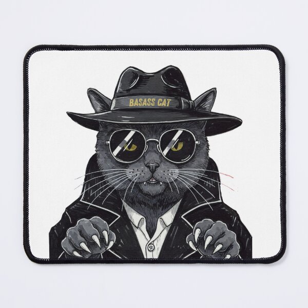Item preview, Badass cat designed and sold by Fateh-Kro ⭐⭐⭐⭐⭐.