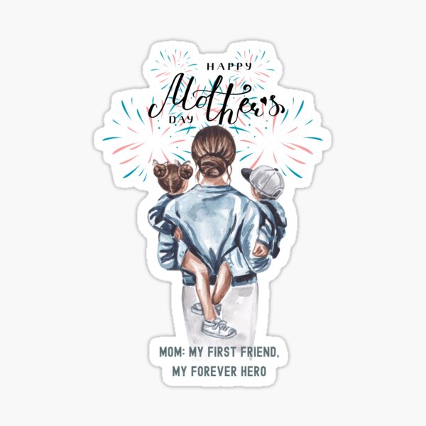 Best Mom Ever T-Shirt print for Mother's Day, Gift for Mom, Cute Floral Design, Loved Ones Apparel, Everyday Wear Sticker