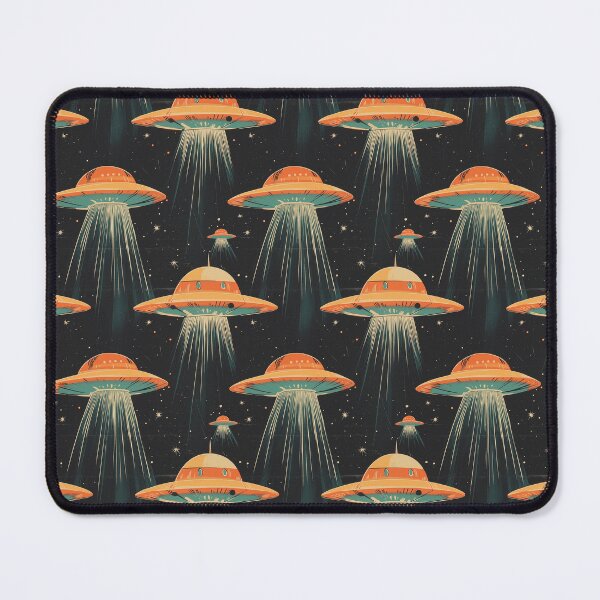 Item preview, vintage scifi styled UFOs designed and sold by PoppyLaneStudio.
