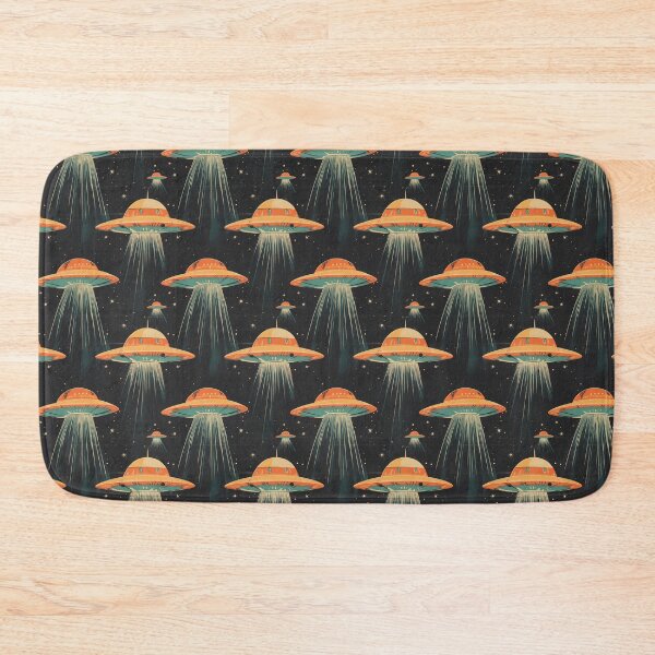 Item preview, vintage scifi styled UFOs designed and sold by PoppyLaneStudio.