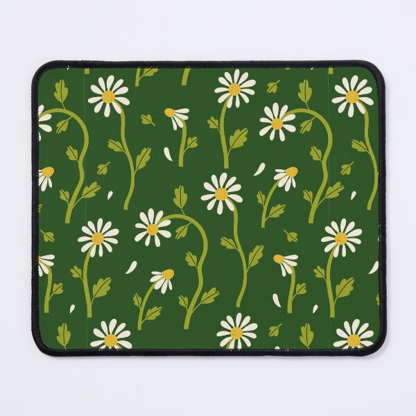 Item preview, daisies on a dark green background designed and sold by burbura.