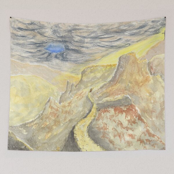 Aperçu de l'œuvre Chemin d'espérance – Aquarelle du Carême créée et vendue par Alain DIVINE.