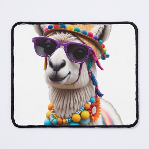 Item preview, A llama wearing funky sunglasses and a colorful hat designed and sold by T-SHIR-Universe.