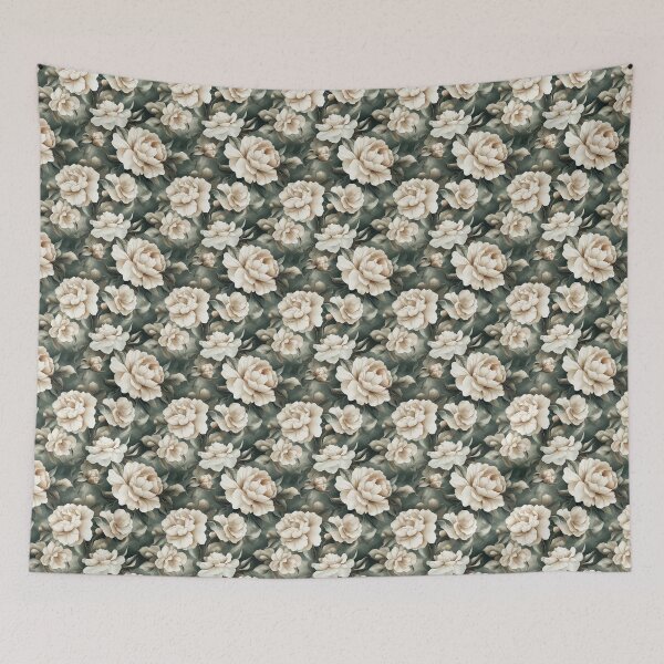 Item preview, opulent beige florals designed and sold by PoppyLaneStudio.