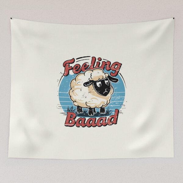 Item preview, Feeling Baaad? – Funny Sheep Pun Design designed and sold by Jollys-ArtShop.
