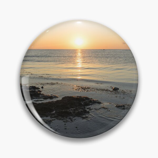 Item preview, Low Tide Sunset with a Fringe of Colorful Seaweed designed and sold by Georgia Mizuleva.