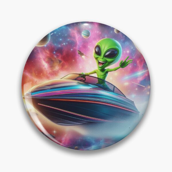 Item preview, Alien using a speedboat in space designed and sold by Dogandesighn.