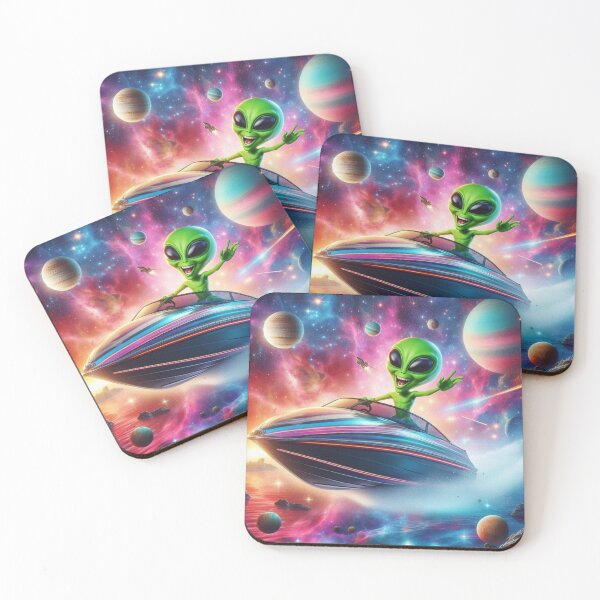 Item preview, Alien using a speedboat in space designed and sold by Dogandesighn.