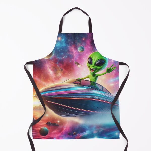 Item preview, Alien using a speedboat in space designed and sold by Dogandesighn.