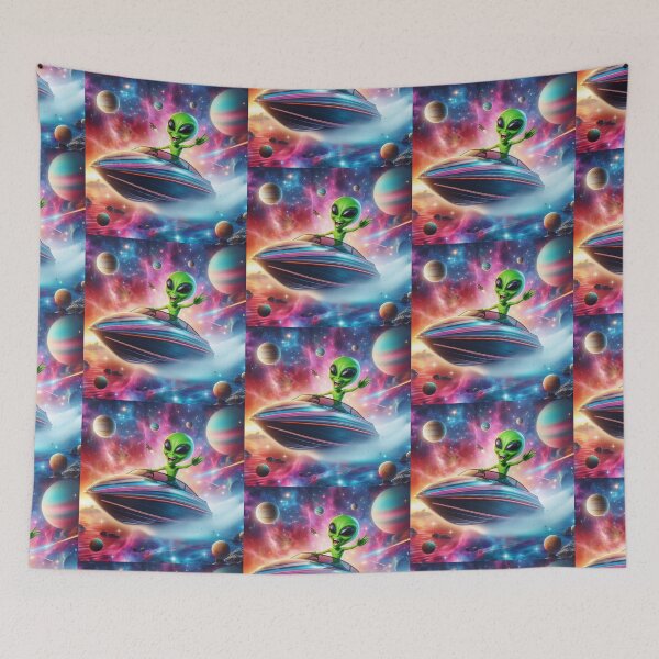 Item preview, Alien using a speedboat in space designed and sold by Dogandesighn.