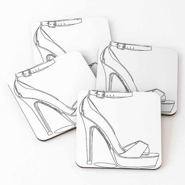Item preview, High Fashion High Heels Stiletto Line Art Coloring  designed and sold by chuckletuckle.