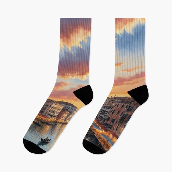 Item preview, Watercolor Painting - Venice at Sunset designed and sold by Whimsical Mirth.