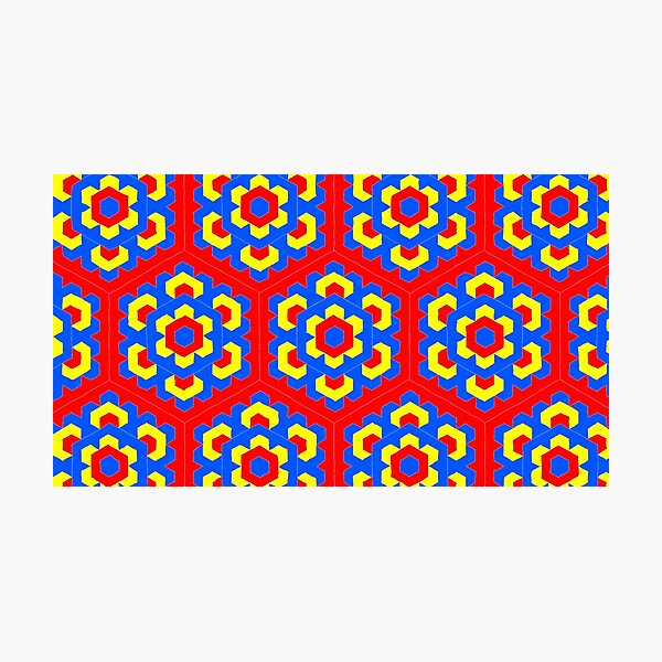Vista previa del artículo con la obra «Mosaico hexagonal», diseñado y vendido por Gargotaire.
