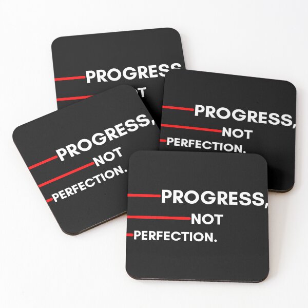 Item preview, Progress, not perfection. – Motivation for Focus and Success designed and sold by PeakMind.