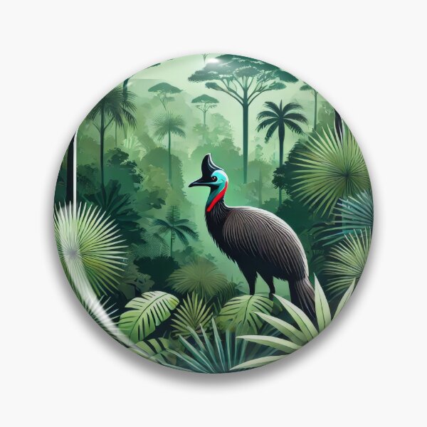 Item preview, Retro Vintage Travel Poster - Daintree Rainforest - Cairns Australia with Cassowary designed and sold by pod24.