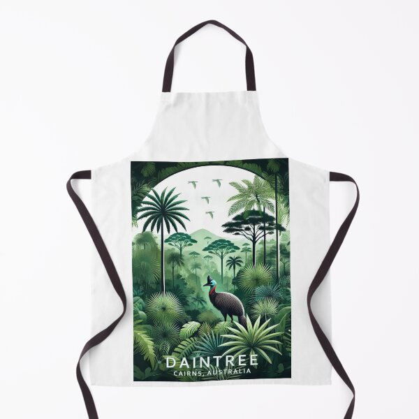 Item preview, Retro Vintage Travel Poster - Daintree Rainforest - Cairns Australia with Cassowary designed and sold by pod24.