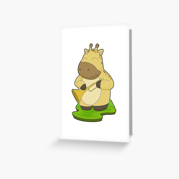 Item preview, Giraffe Musician Trumpet Music designed and sold by Snabdesign84.