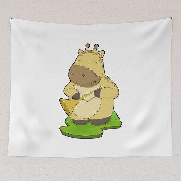Item preview, Giraffe Musician Trumpet Music designed and sold by Snabdesign84.