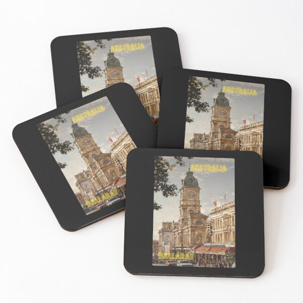 Item preview, Ballarat Australia Cityscape Sticker – Vintage Travel Art Design designed and sold by twentytwo ART souvenir designs.