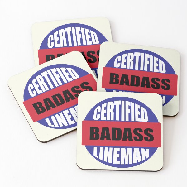 Item preview,  Certified Badass Lineman – Blue & Red Circle Art Design for Electricians designed and sold by Science Engineering Gifts.