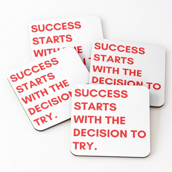 Item preview, Success starts with the decision to try. – Motivation for Focus and Success designed and sold by PeakMind.