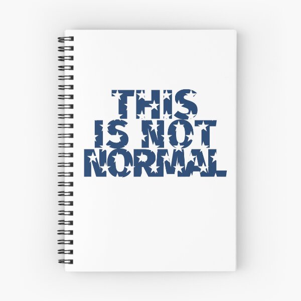 Item preview, This is not normal on blue background with stars mimicking the american flag designed and sold by GuerillaDesign.