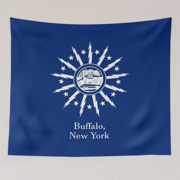 Aperçu de l'œuvre Buffalo, New York – Drapeau civil de la ville créée et vendue par AtomicUtopia.