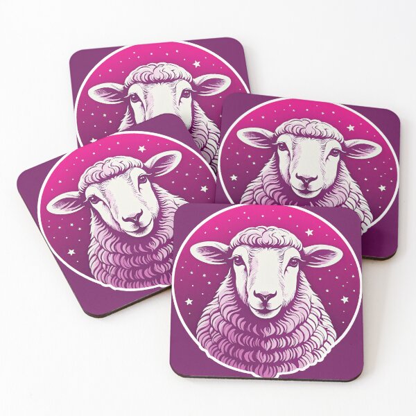 Item preview, Starry Night Sheep: Pink Dream Portrait designed and sold by REPTISLAV.