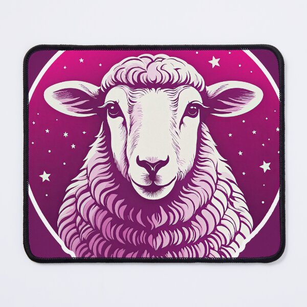 Item preview, Starry Night Sheep: Pink Dream Portrait designed and sold by REPTISLAV.