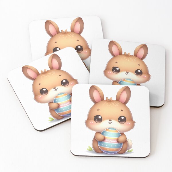 Item preview, Cute Kawaii Brown Easter Bunny designed and sold by AnmitsuArt.