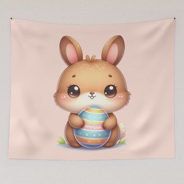 Item preview, Cute Kawaii Brown Easter Bunny designed and sold by AnmitsuArt.