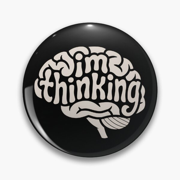 Item preview, Witty "I’m Thinking" Brain Typography designed and sold by Taans-Creation.