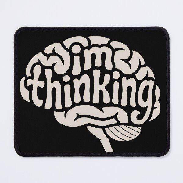 Item preview, Witty "I’m Thinking" Brain Typography designed and sold by Taans-Creation.