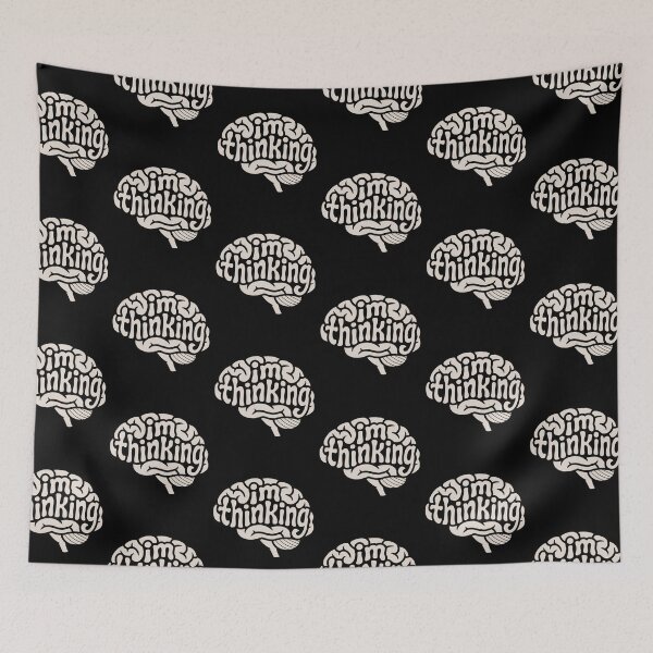 Item preview, Witty "I’m Thinking" Brain Typography designed and sold by Taans-Creation.