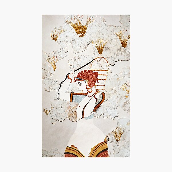 Item preview, Theran Woman Fresco 03 Restored designed and sold by Weston  Westmoreland.