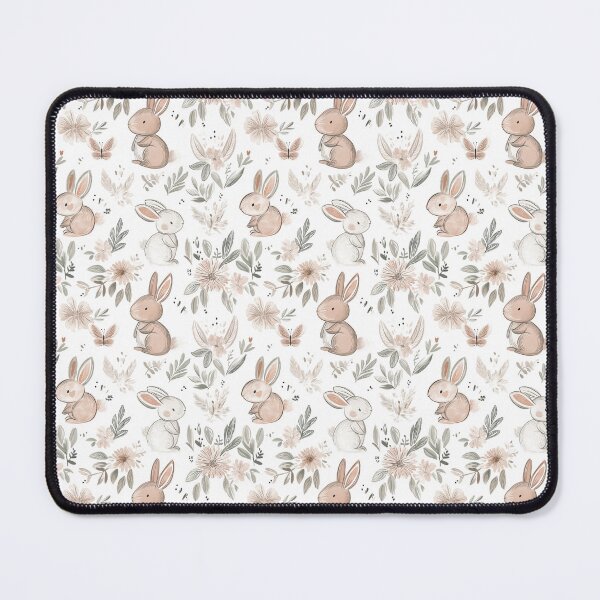 Item preview, cute whimsical pastel coloured bunnies designed and sold by PoppyLaneStudio.