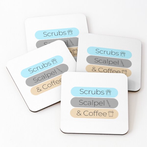 Item preview, Scrubs, Scalpel & Coffee designed and sold by iX-Physio.