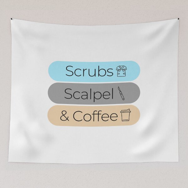 Item preview, Scrubs, Scalpel & Coffee designed and sold by iX-Physio.