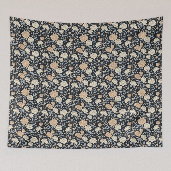 Item preview, vintage trailing florals designed and sold by PoppyLaneStudio.
