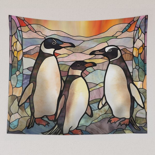 Item preview, Penguins in Stained Glass designed and sold by RedHandedOD.