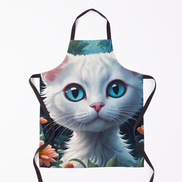 Item preview, Majestic White Cat with Striking Blue Eyes designed and sold by GrizzlyCollective.